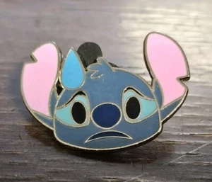 Disney Pin Stitch Emoji Blitz Face Head Nervous Lilo - Picture 1 of 2