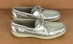Sperry Top-Sider Womens Size 9.5 M Angelfish Gold Metallic Shoes Loafers Flats - Picture 1 of 7