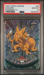 2000 Topps Chrome Pokemon T.V. Kadabra Holo #64 – PSA 10 (GEM MINT)