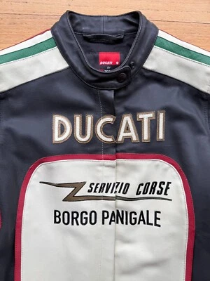 Nueva chaqueta de cuero Ducati Corse para mujer diseño raro años 70 Foto 1 de 4