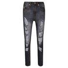 Kids Stretchy Jeans Boys Jeggings Ripped Skinny Pants Trousers Age 5-12 Year