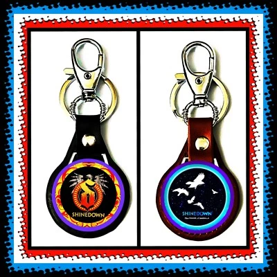 SHINEDOWN BAND 🇺🇸 TWO GENUINE LEATHER KEYCHAINS Foto 1 de 3