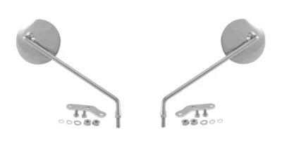 PIAGGIO VESPA PX 125 1981 2017 COPPIA SPECCHIETTI DX SX  CROMATI CON STAFFA - Immagine 1 di 4