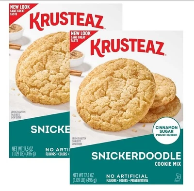 Mezcla de galletas Krusteaz SNICKERDOODLE (con bolsa de azúcar de canela) 17,5 oz Foto 1 de 2