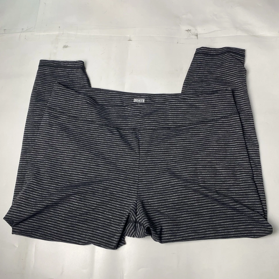 Pantalones deportivos para mujer Duluth Trading gris a rayas NoGA de nailon talla grande 3X Foto 1 de 4
