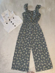 Jenna & Jessica Jumpsuit . Size 10 . White Vest Size 4-5 - Picture 1 of 11