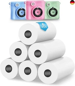 6 Rollen Druckpapier für Kinderkamera, Sofortdruck Thermopapier, Nachfüllpapier  - Bild 1 von 4