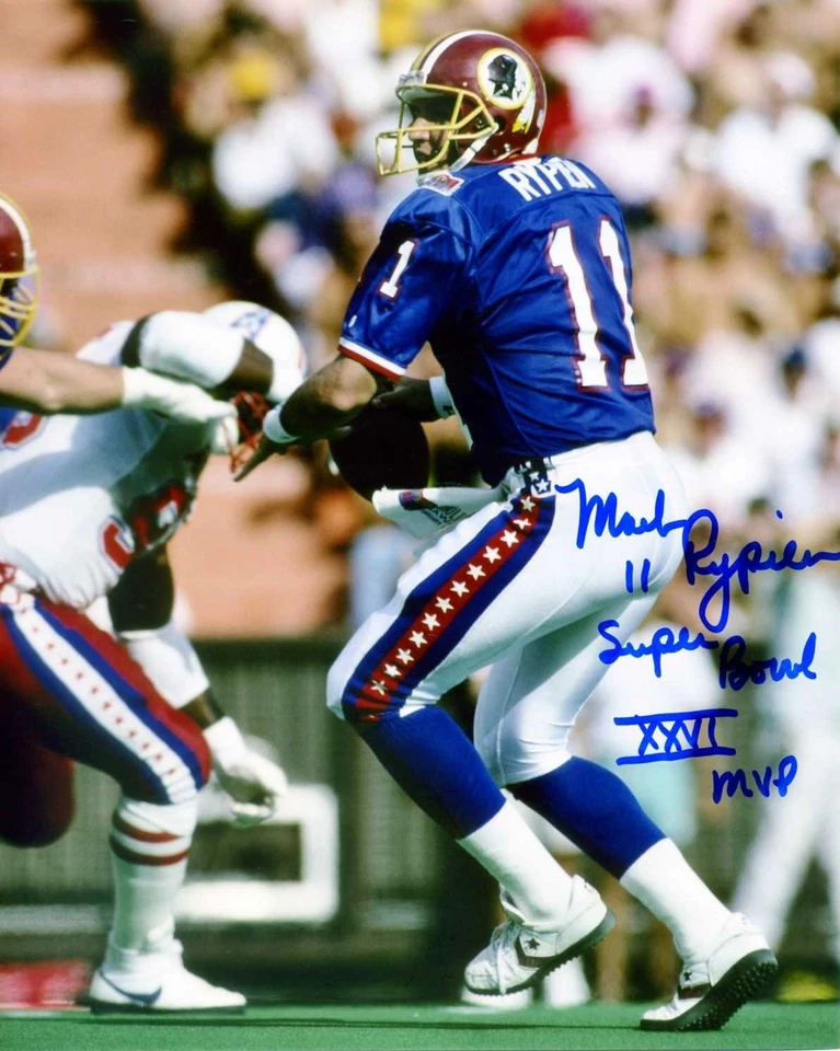 Autógrafo firmado por Mark Rypien Redskins inscripción fotográfica 8x10 Foto 1 de 1