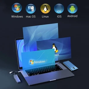 5 In 1 USB Type C HUB Docking Station Micro TF SD Card Reader For Macbook Laptop - Afbeelding 1 van 14