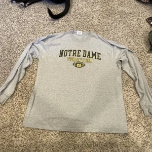 Vintage Notre Dame Football Longsleeve Shirt Xl Champion - Picture 1 of 7