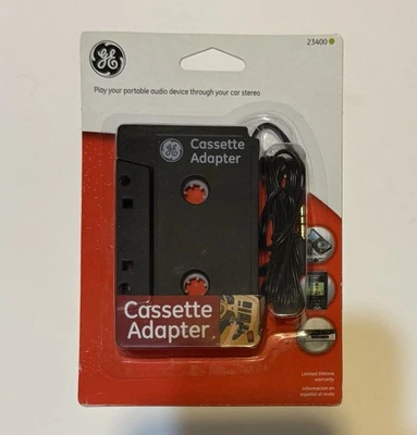 Adaptador de casete, auxiliar, GE 23400, convertidor estéreo para automóvil, NUEVO sellado Foto 1 de 3