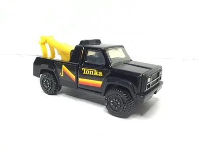 Tonka Tow Truck Black Yellow Metal USA Made Vintage Toys - Image 1 of 4