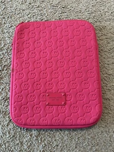 Michael Kors Ipad Case Padded Neoprene Hot Pink - Picture 1 of 6