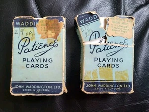 2 Packungen Vintage Patience Spielkarten. Waddington Ltd. verpackt. - Bild 1 von 10