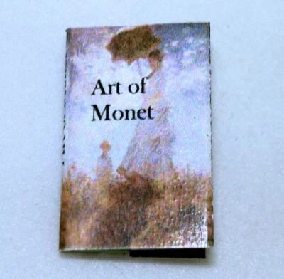 TINY DETAILS/ARTISAN MINIATURES Dollhouse Book Art of Monet Color Pictures and Dust Jacket Doll House Miniature