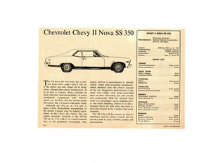 1968 Chevrolet Chevy II Nova SS 350/295 PS ~ kleinerer Straßentest / Artikel / Anzeige - Bild 1 von 1