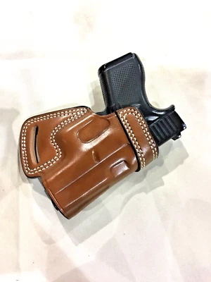 Funda de cuero SOB - GLOCK 43, RUGER MAX 9, Springfield HELLCAT (# 5049 BRN) Foto 1 de 4