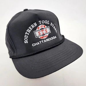 Southern Tool Steel Hat Cap Chattanooga TN Metal Distributor Snapback Black Vtg - Picture 1 of 7
