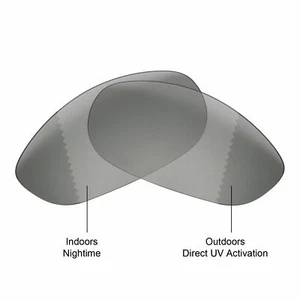 Lente de repuesto hdhut para gafas de sol Oakley Monster Dog transición gris polarizado - Imagen 1 de 8