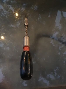 Vintage Dunlap Ratcheting Spiral Push Screwdriver Wooden Handle Made in Germany - Picture 1 of 5