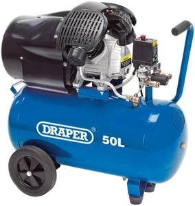 Draper 50L TWIN V OIL COMPRESSOR 29355 Direct Drive V-Twin Oiled Air - Picture 1 of 2