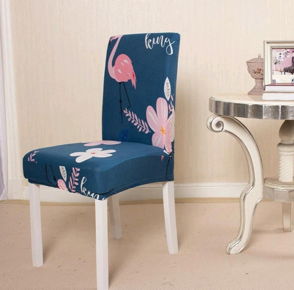 6pcs Stretch Spandex Dining Room Printed Chair Covers Slipcovers Home Decor - Image 1 of 1