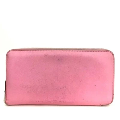 Cartera de cuero rosa Hermes Azap Foto 1 de 4