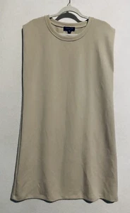 Vestido Rachel Zoe Mujer XL Beige Músculo Tanque Mini Sin Mangas Grunge Boxy Boho - Imagen 1 de 7