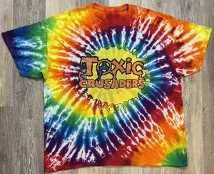 Troma TOXIC CRUSADERS Tie-Dye Shirt Size 2XL Toxic Avenger Horror Cartoon Toxie - Picture 1 of 3