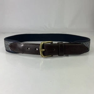 Vineyard Vines Blue Whale Logo Belt - Made in USA - Size 26 - Picture 1 of 7