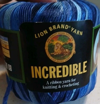 Increíble hilo de cinta vintage marca Lion - TONOS AZULES Foto 1 de 2