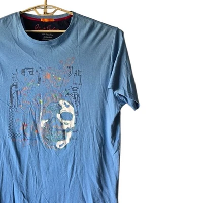 Camiseta Robert Graham Gráfica Estampado Calavera Manga Corta Camiseta 1XLT Foto 1 de 4