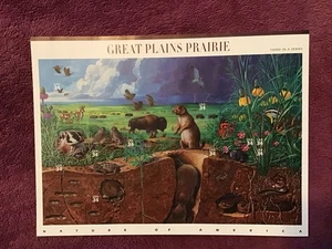 Scott # 3506 ~ Full Pane ~ 34 cent Great Plains Prairie Issue - Foto 1 di 2