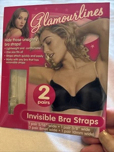 Glamourlines Invisible Bra Straps 2 Pairs In Package **NEW** - Picture 1 of 3