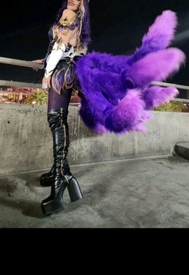 Purple Nine Tails -Disfraz-Cosplay-Anime-League Of Legends-Personalizado-Hecho a mano-Zorro Foto 1 de 4