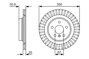 Bosch Rear Brake Rotor for BMW X2 F39 sDrive 20 i 2.0L B48 A20 A,B42 S20 A E... - Picture 1 of 5