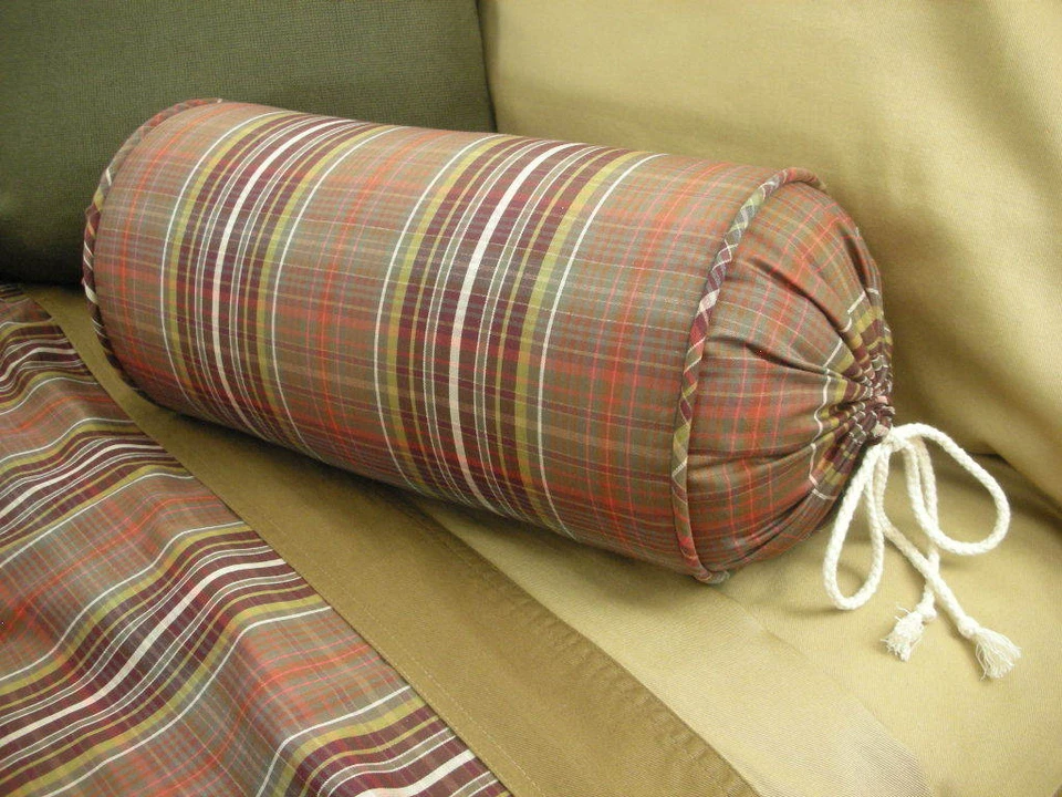 NUEVO Personalizado Ralph Lauren Rock River Cuello Cuadros Almohada Cuello Roll Foto 1 de 1