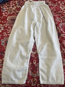 Bold Look Karate Kids Pants Cotton Blend White Size 00 7-9 Yo - Picture 1 of 6