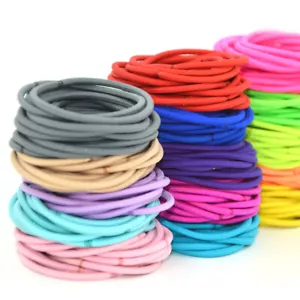 50x Hair Ring Hair Rope Ponytail Holder Elastic Hair Tie Rubber Band Kid USA - Picture 1 of 11