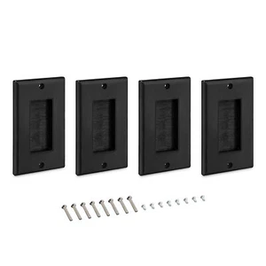 Lot 4x plaque murale brosse sortie câble - Prise encastrable passage câble - Photo 1/7
