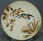 Fischer & Mieg Pirkenhammer Hand Painted Bird Gold Floral Ivory 9 Inch Plate B