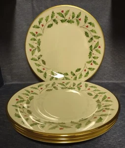 Lenox “Holiday” (Dimension) ~ Set of 4 ~ SALAD PLATES ~ 4 Sets Available - Picture 1 of 4