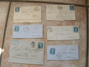 FRANCE LOT DE 6 LETTRES ANCIENNES NAPOLEON III (E444) - Picture 1 of 2