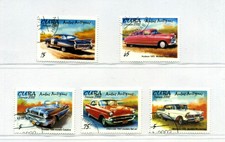 Cuba Serie Lotto Francobolli Tematici Auto