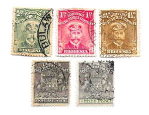 5 British South Africa Company Admirals and Coat of Arms. - Picture 1 of 1