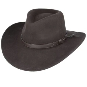 Cowboy Hat Crushable 100% Wool Felt Western Cowboy Hat Handmade Premium Quality - Picture 1 of 12