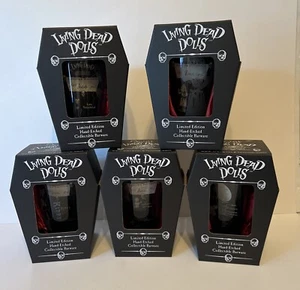 5 Living Dead Dolls Limited Edition Barware All 004/666 Hand-Etched - Picture 1 of 9