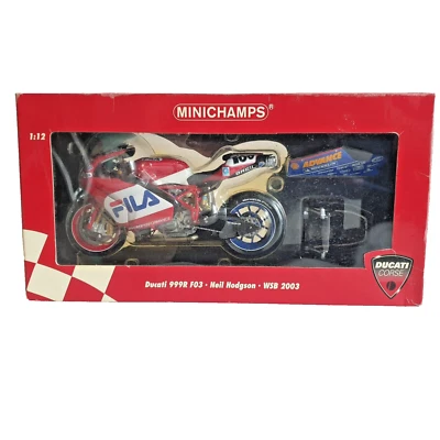 Minichamps 1/12 Scale Ducati 999R F03 Neil Hodgson WSB 2003 - Image 1 of 4