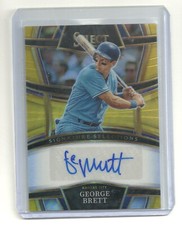 2023 Panini Select GEORGE BRETT Signature Selections GOLD 10/10 KC ROYALS AUTO