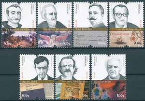 Estampillas del pueblo de Portugal 2017 montadas sin montar o nunca montada figuras en historia y cultura Oscar Lopes conjunto de 7 V - Imagen 1 de 1